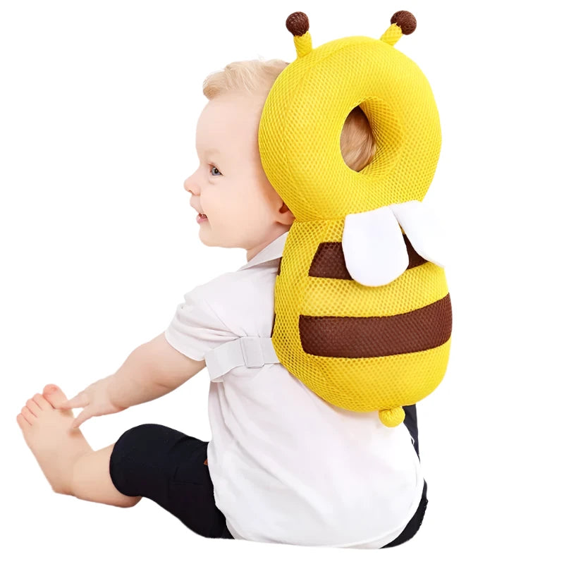 Cartoon Bee Head Protector – Baby Safety Pillow for Walking