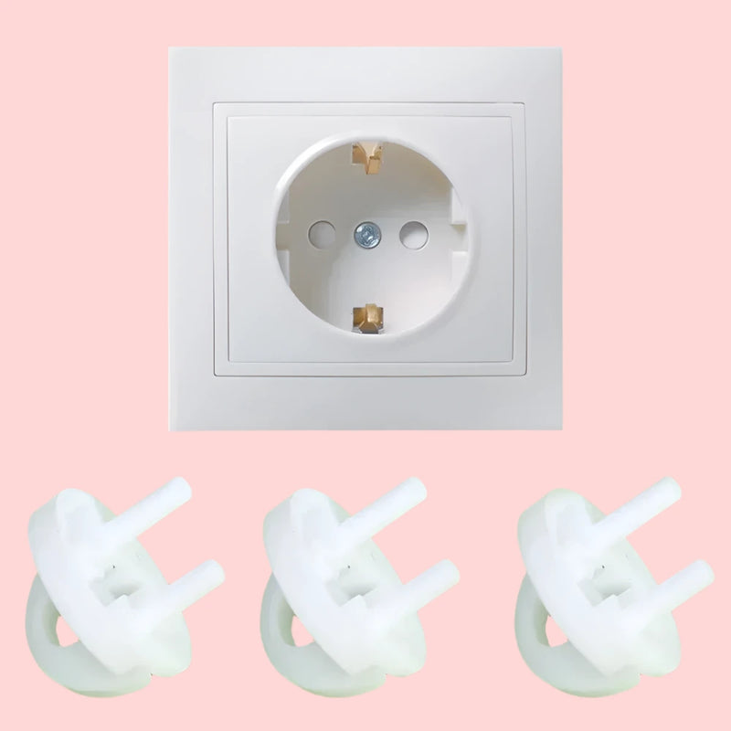 White Electrical Safety Socket Covers – Childproof Protectors