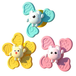 Cartoon Suction Cup Spinner Rattle Educational Bath Toy